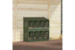 Vidaxl Chicken Nesting Box With 8 Compartments Olive Green Metal Vidaxl Chicken Nesting Box With 8 Compartments Olive Green Metal