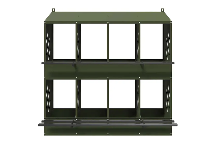 Vidaxl Chicken Nesting Box With 8 Compartments Olive Green Metal Vidaxl Chicken Nesting Box With 8 Compartments Olive Green Metal