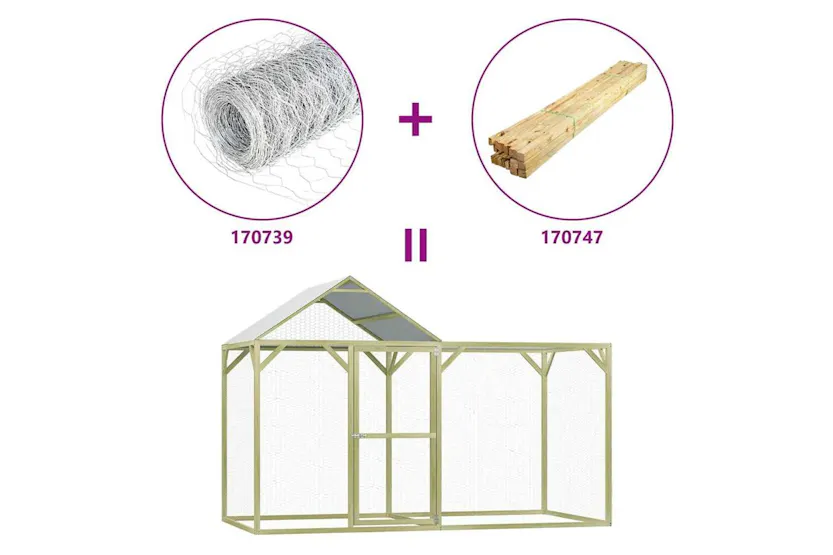 Vidaxl Chicken Cage 3x15x2 M Impregnated Wood Pine Vidaxl Chicken Cage 3x15x2 M Impregnated Wood Pine
