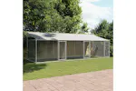 Vidaxl Dog Cage With Roof And Doors Grey 6x2x2 M Galvanised Steel Vidaxl Dog Cage With Roof And Doors Grey 6x2x2 M Galvanised Steel