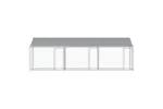 Vidaxl Dog Cage With Roof And Doors Grey 6x2x2 M Galvanised Steel Vidaxl Dog Cage With Roof And Doors Grey 6x2x2 M Galvanised Steel