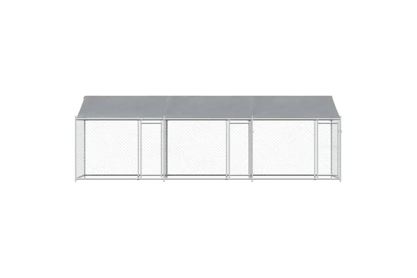Vidaxl Dog Cage With Roof And Doors Grey 6x2x2 M Galvanised Steel Vidaxl Dog Cage With Roof And Doors Grey 6x2x2 M Galvanised Steel