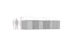 Vidaxl Dog Cage With Roof And Doors Grey 6x2x2 M Galvanised Steel Vidaxl Dog Cage With Roof And Doors Grey 6x2x2 M Galvanised Steel