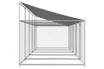 Vidaxl Dog Cage With Roof And Doors Grey 10x2x2 M Galvanised Steel Vidaxl Dog Cage With Roof And Doors Grey 10x2x2 M Galvanised Steel