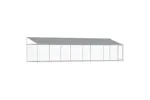Vidaxl Dog Cage With Roof And Door Grey 8x2x2 M Galvanised Steel Vidaxl Dog Cage With Roof And Door Grey 8x2x2 M Galvanised Steel
