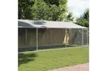 Vidaxl Dog Cage With Roof And Door Grey 8x2x2 M Galvanised Steel Vidaxl Dog Cage With Roof And Door Grey 8x2x2 M Galvanised Steel