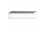 Vidaxl Dog Cage With Roof And Door Grey 8x2x2 M Galvanised Steel Vidaxl Dog Cage With Roof And Door Grey 8x2x2 M Galvanised Steel