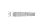 Vidaxl Dog Cage With Roof And Door Grey 8x2x2 M Galvanised Steel Vidaxl Dog Cage With Roof And Door Grey 8x2x2 M Galvanised Steel
