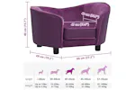 Vidaxl Dog Sofa Burgundy 69x49x40 Cm Plush And Faux Leather Vidaxl Dog Sofa Burgundy 69x49x40 Cm Plush And Faux Leather