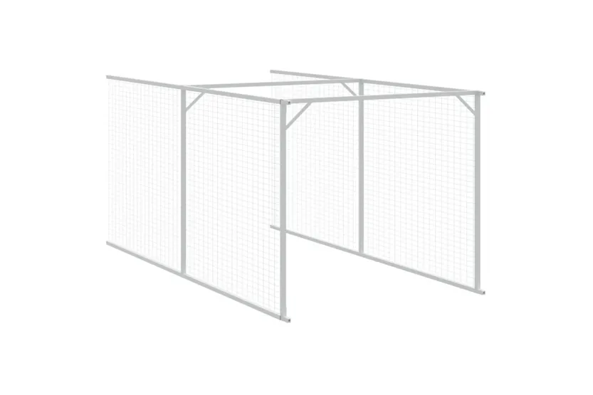 Vidaxl Dog House With Run Anthracite 110x1017x110 Cm Galvanised Steel Vidaxl Dog House With Run Anthracite 110x1017x110 Cm Galvanised Steel