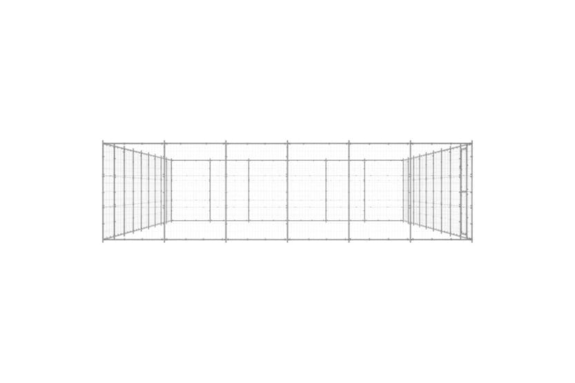 Vidaxl Outdoor Dog Kennel Galvanised Steel 6534 M Vidaxl Outdoor Dog Kennel Galvanised Steel 6534 M