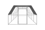 Vidaxl Outdoor Chicken Cage 3x12x2 M Galvanised Steel Vidaxl Outdoor Chicken Cage 3x12x2 M Galvanised Steel
