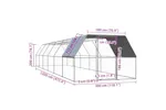 Vidaxl Outdoor Chicken Cage 3x12x2 M Galvanised Steel Vidaxl Outdoor Chicken Cage 3x12x2 M Galvanised Steel