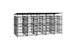 Vidaxl Outdoor Dog Kennel With Roof Steel 922 M Vidaxl Outdoor Dog Kennel With Roof Steel 922 M