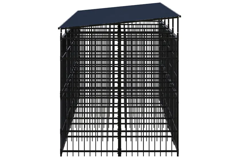 Vidaxl Outdoor Dog Kennel With Roof Steel 922 M Vidaxl Outdoor Dog Kennel With Roof Steel 922 M