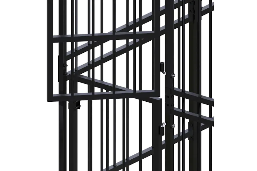 Vidaxl Outdoor Dog Kennel With Roof Steel 922 M Vidaxl Outdoor Dog Kennel With Roof Steel 922 M