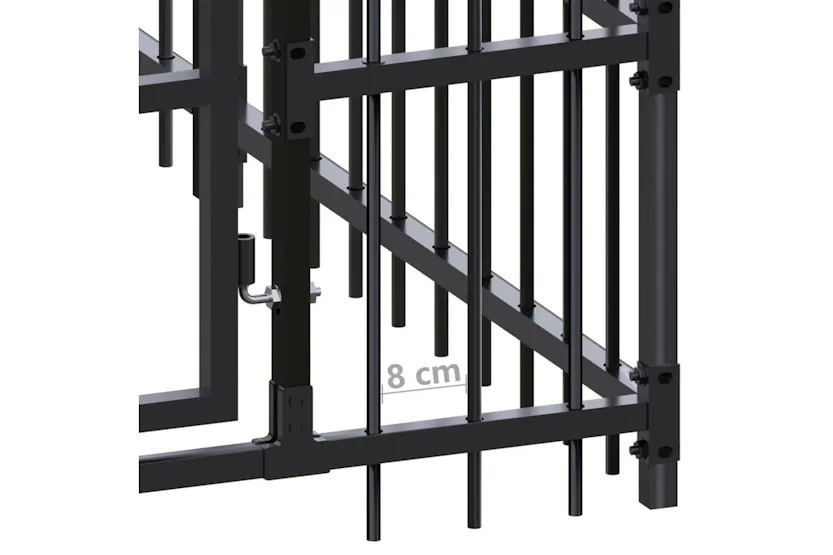 Vidaxl Outdoor Dog Kennel With Roof Steel 922 M Vidaxl Outdoor Dog Kennel With Roof Steel 922 M