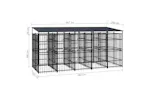 Vidaxl Outdoor Dog Kennel With Roof Steel 922 M Vidaxl Outdoor Dog Kennel With Roof Steel 922 M