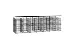Vidaxl Outdoor Dog Kennel With Roof Steel 129 M Vidaxl Outdoor Dog Kennel With Roof Steel 129 M