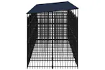 Vidaxl Outdoor Dog Kennel With Roof Steel 129 M Vidaxl Outdoor Dog Kennel With Roof Steel 129 M