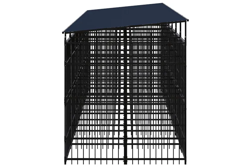 Vidaxl Outdoor Dog Kennel With Roof Steel 129 M Vidaxl Outdoor Dog Kennel With Roof Steel 129 M