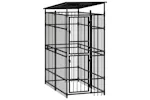 Vidaxl Outdoor Dog Kennel With Roof Steel 184 M Vidaxl Outdoor Dog Kennel With Roof Steel 184 M