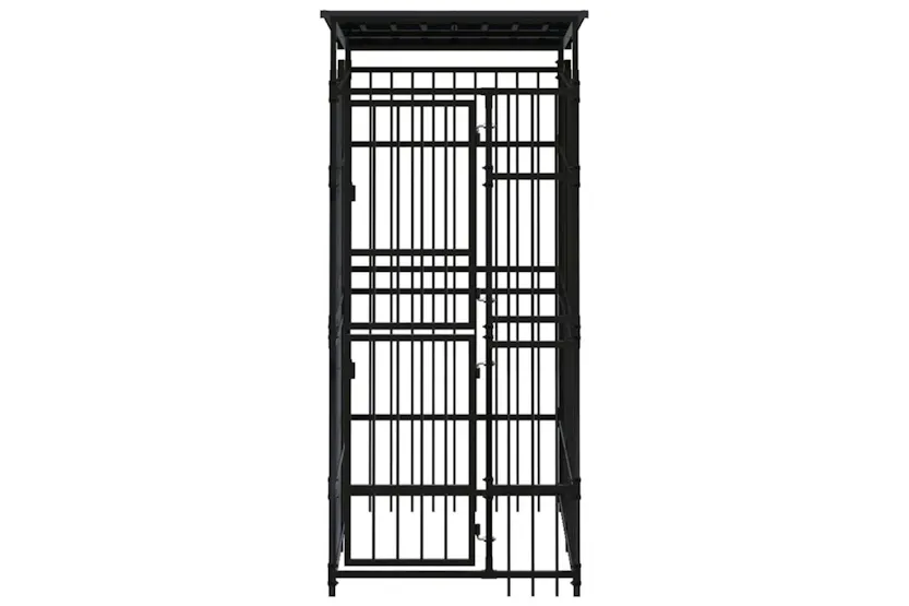 Vidaxl Outdoor Dog Kennel With Roof Steel 184 M Vidaxl Outdoor Dog Kennel With Roof Steel 184 M