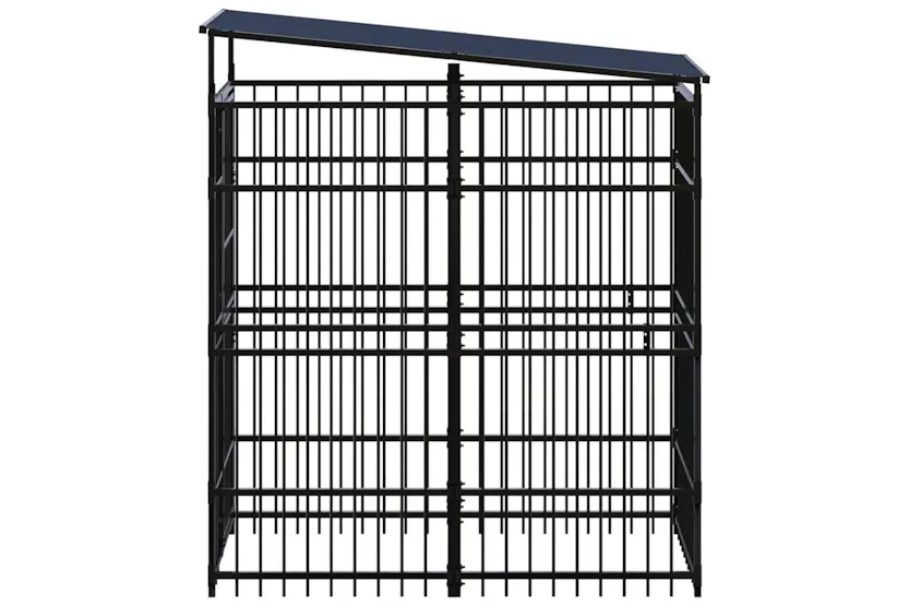 Vidaxl Outdoor Dog Kennel With Roof Steel 184 M Vidaxl Outdoor Dog Kennel With Roof Steel 184 M