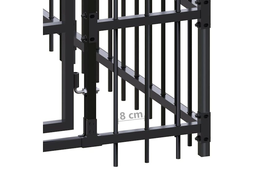 Vidaxl Outdoor Dog Kennel With Roof Steel 737 M Vidaxl Outdoor Dog Kennel With Roof Steel 737 M