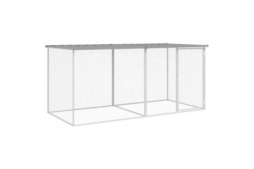 Vidaxl Chicken Cage With Roof Light Grey 203x98x90 Cm Galvanised Steel Vidaxl Chicken Cage With Roof Light Grey 203x98x90 Cm Galvanised Steel