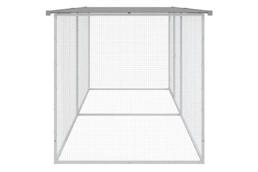 Vidaxl Chicken Cage With Roof Light Grey 203x98x90 Cm Galvanised Steel Vidaxl Chicken Cage With Roof Light Grey 203x98x90 Cm Galvanised Steel