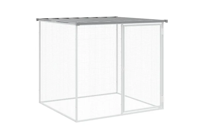 Vidaxl Chicken Cage With Roof Light Grey 203x98x90 Cm Galvanised Steel Vidaxl Chicken Cage With Roof Light Grey 203x98x90 Cm Galvanised Steel