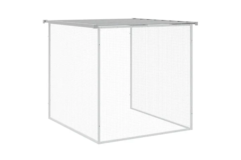 Vidaxl Chicken Cage With Roof Light Grey 203x98x90 Cm Galvanised Steel Vidaxl Chicken Cage With Roof Light Grey 203x98x90 Cm Galvanised Steel
