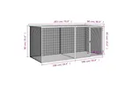 Vidaxl Chicken Cage With Roof Light Grey 203x98x90 Cm Galvanised Steel Vidaxl Chicken Cage With Roof Light Grey 203x98x90 Cm Galvanised Steel