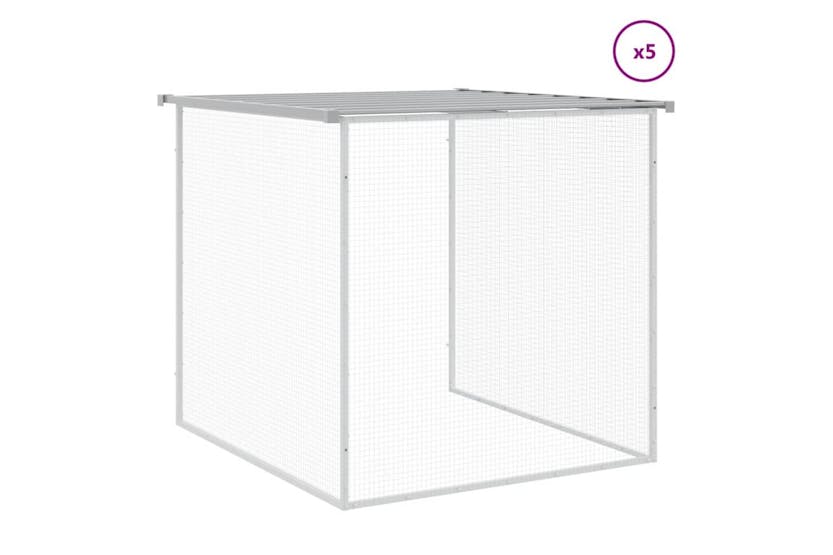 Vidaxl Chicken Cage With Roof Light Grey 603x98x90 Cm Galvanised Steel Vidaxl Chicken Cage With Roof Light Grey 603x98x90 Cm Galvanised Steel