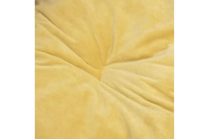 Vidaxl Dog Bed Black And Yellow 99x89x21 Cm Plush And Faux Leather Vidaxl Dog Bed Black And Yellow 99x89x21 Cm Plush And Faux Leather