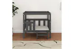 Vidaxl Dog Bed Grey 755x635x70 Cm Solid Wood Pine Vidaxl Dog Bed Grey 755x635x70 Cm Solid Wood Pine