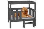 Vidaxl Dog Bed Grey 755x635x70 Cm Solid Wood Pine Vidaxl Dog Bed Grey 755x635x70 Cm Solid Wood Pine