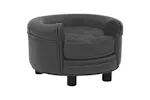Vidaxl Dog Sofa Dark Grey 48x48x32 Cm Plush And Faux Leather Vidaxl Dog Sofa Dark Grey 48x48x32 Cm Plush And Faux Leather