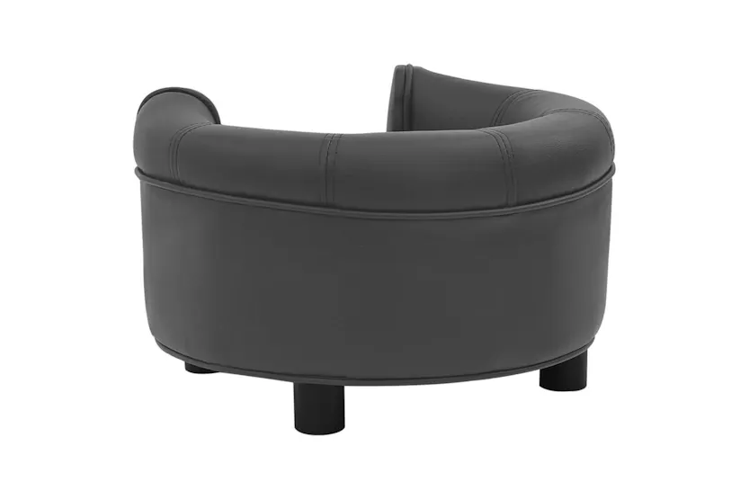 Vidaxl Dog Sofa Dark Grey 48x48x32 Cm Plush And Faux Leather Vidaxl Dog Sofa Dark Grey 48x48x32 Cm Plush And Faux Leather