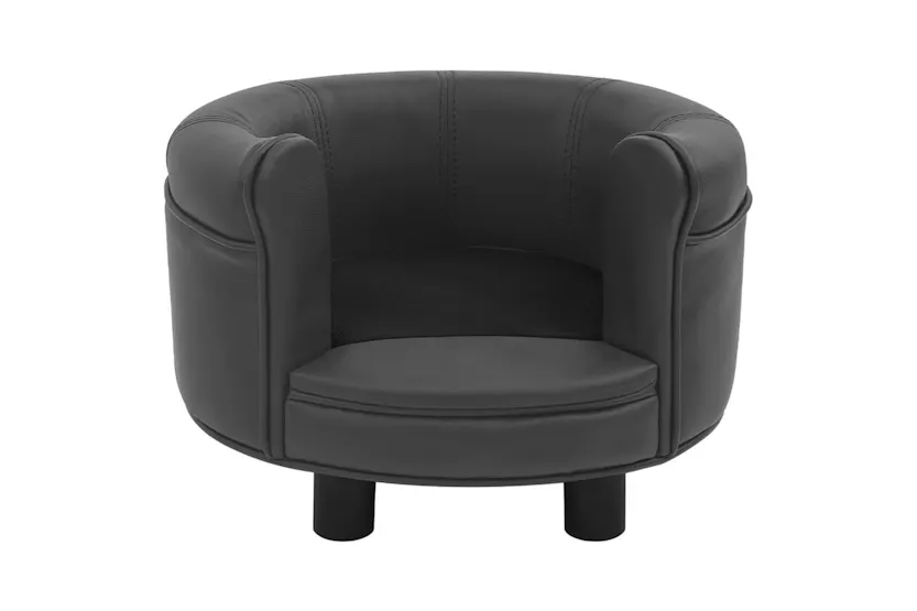 Vidaxl Dog Sofa Dark Grey 48x48x32 Cm Plush And Faux Leather Vidaxl Dog Sofa Dark Grey 48x48x32 Cm Plush And Faux Leather