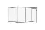 Vidaxl Dog Cage With Doors Grey 8x2x15 M Galvanised Steel Vidaxl Dog Cage With Doors Grey 8x2x15 M Galvanised Steel