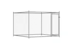 Vidaxl Dog Cage With Door Grey 8x2x15 M Galvanised Steel Vidaxl Dog Cage With Door Grey 8x2x15 M Galvanised Steel