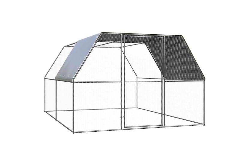 Vidaxl Chicken Cage 3x4x2 M Galvanised Steel Vidaxl Chicken Cage 3x4x2 M Galvanised Steel