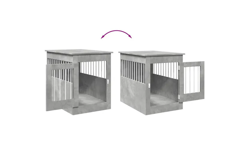 Vidaxl Dog Crate Furniture Concrete Grey 55x80x68 Cm Engineered Wood Vidaxl Dog Crate Furniture Concrete Grey 55x80x68 Cm Engineered Wood