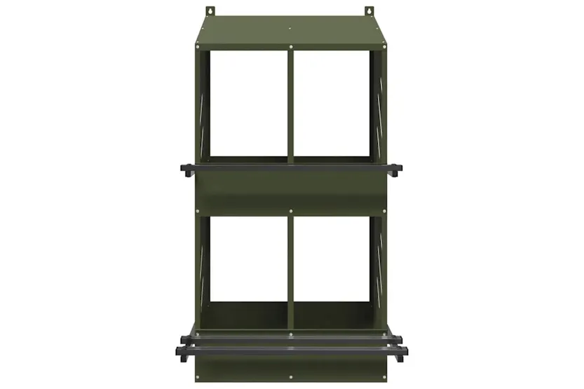 Vidaxl Chicken Nesting Box With 4 Compartments Olive Green Metal Vidaxl Chicken Nesting Box With 4 Compartments Olive Green Metal