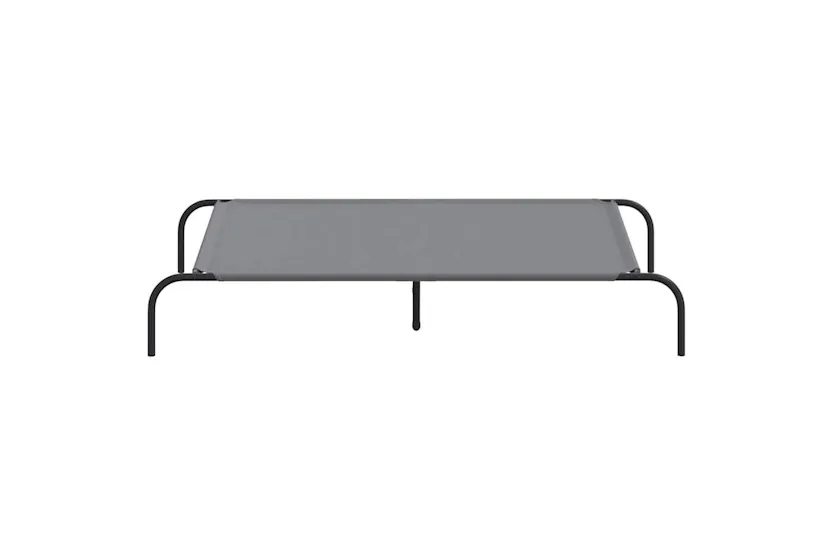 Vidaxl Elevated Dog Bed Grey 130x80x20 Cm Oxford Fabric And Steel Vidaxl Elevated Dog Bed Grey 130x80x20 Cm Oxford Fabric And Steel
