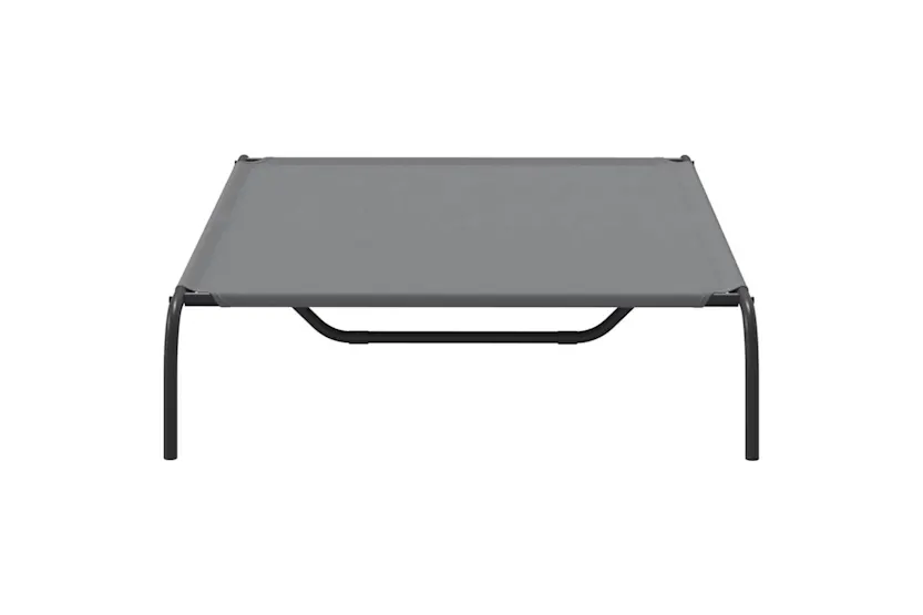 Vidaxl Elevated Dog Bed Grey 130x80x20 Cm Oxford Fabric And Steel Vidaxl Elevated Dog Bed Grey 130x80x20 Cm Oxford Fabric And Steel