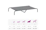 Vidaxl Elevated Dog Bed Grey 130x80x20 Cm Oxford Fabric And Steel Vidaxl Elevated Dog Bed Grey 130x80x20 Cm Oxford Fabric And Steel