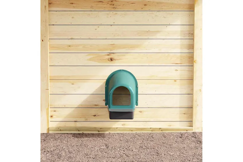 Vidaxl Chicken Nesting Boxes 4 Pcs Wall-mounted Dark Green Plastic Vidaxl Chicken Nesting Boxes 4 Pcs Wall-mounted Dark Green Plastic